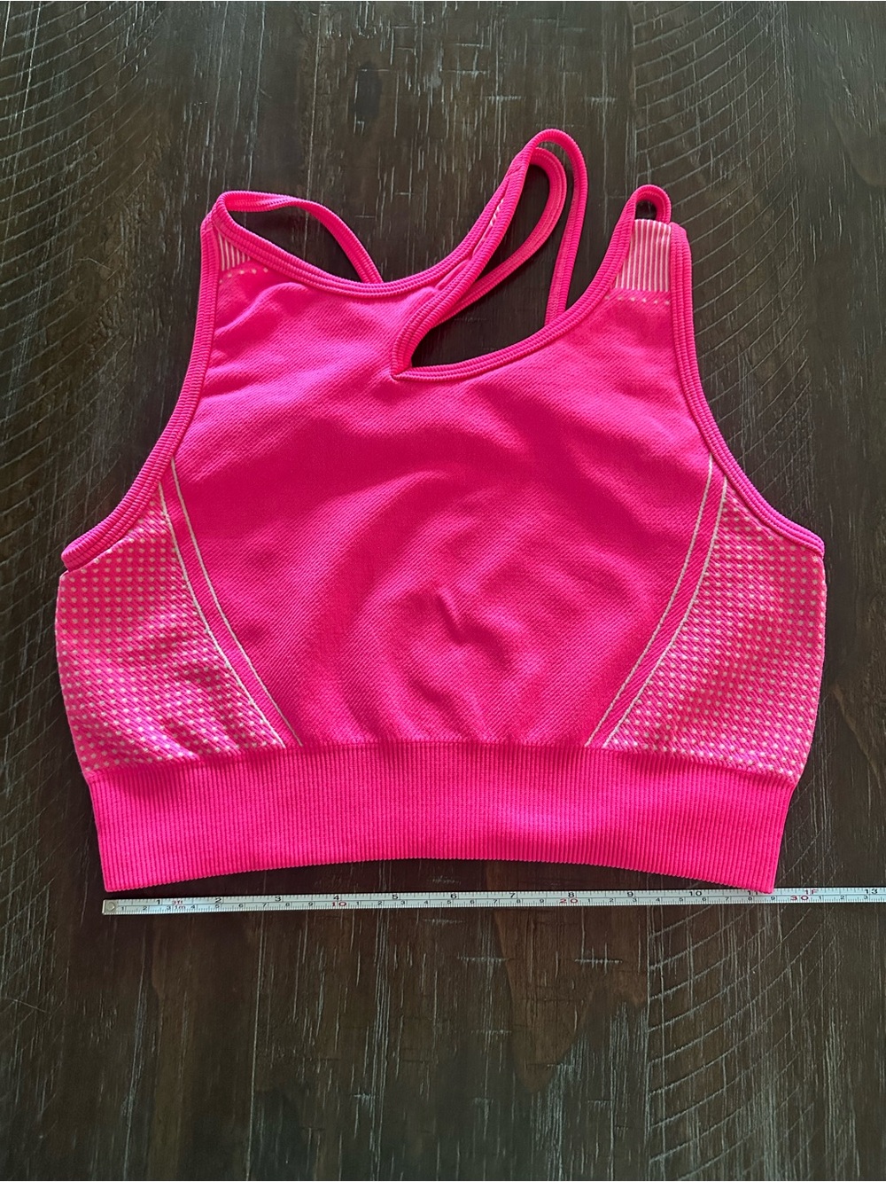 Hot Pink Strappy Sports Bra